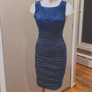 Nicole Miller ruched silk cocktail dress